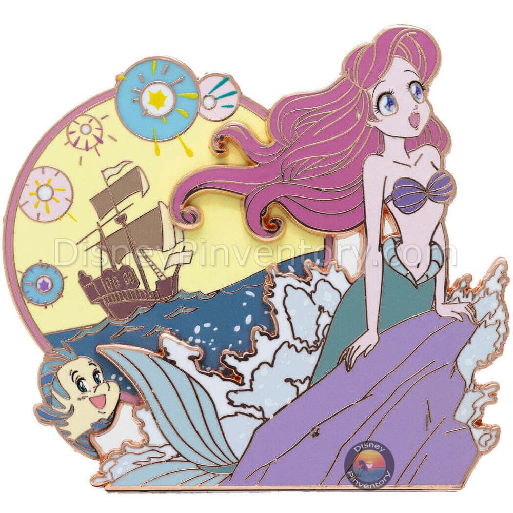 Disney Princess Manga Series The Little Mermaid Ariel Jumbo Pin - PALM Exclusive - Pin 41476
