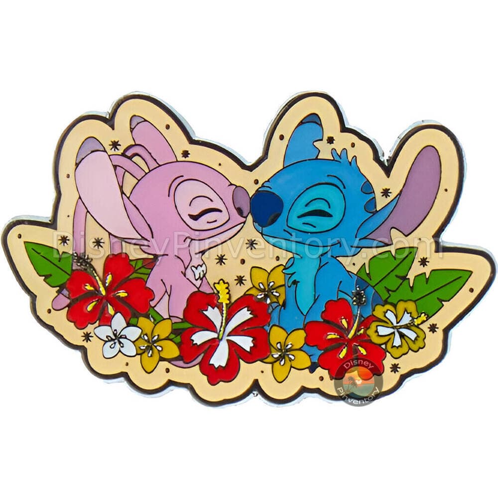 Loungefly Disney Stitch & Angel Portrait Blind Box Pin Set - Hibiscus Pin - Pin 41495