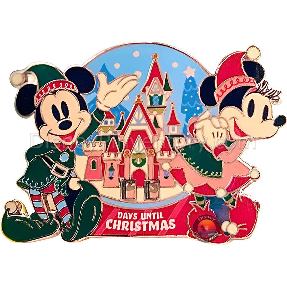 Disneyland Paris Mickey & Minnie Mouse Christmas Countdown Pin 2024 - Pin 41689
