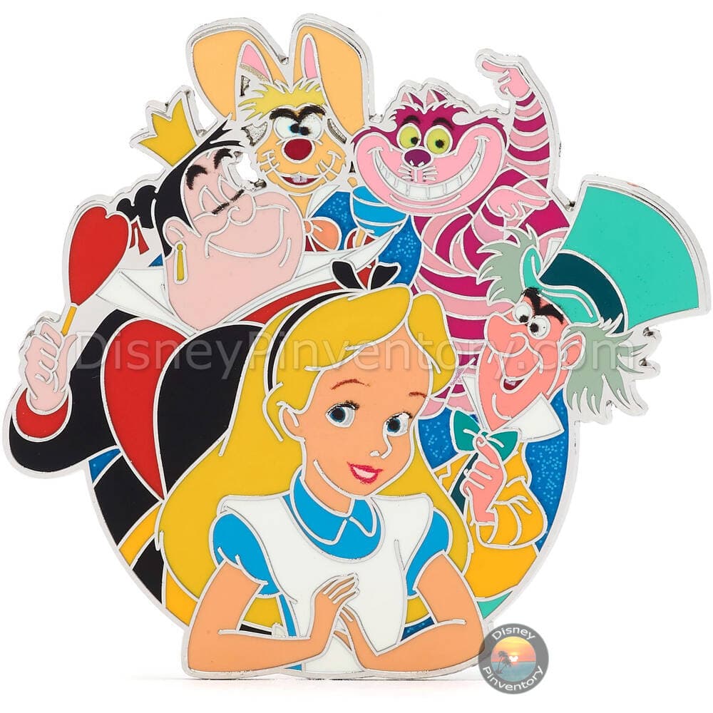 Disney Alice in Wonderland Character Cluster Pin - Pin 41749