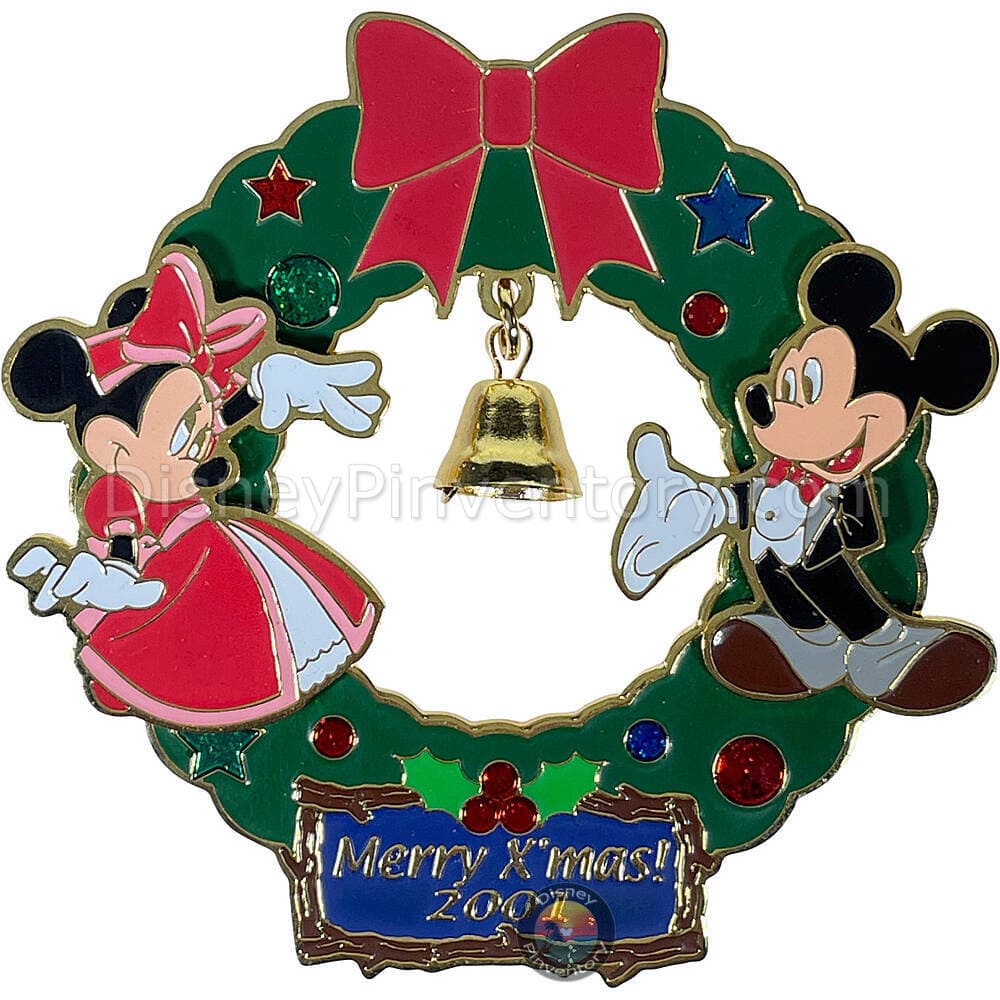 M&P Mickey and Minnie Mouse Merry X'Mas Pin - Pin 41829