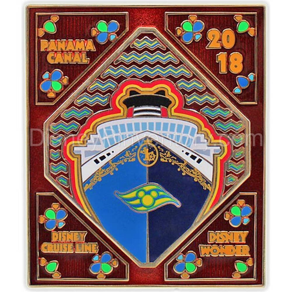 Disney Cruise Line - Panama Canal 2018 Logo Pin - Disney Wonder  - Pin 41842
