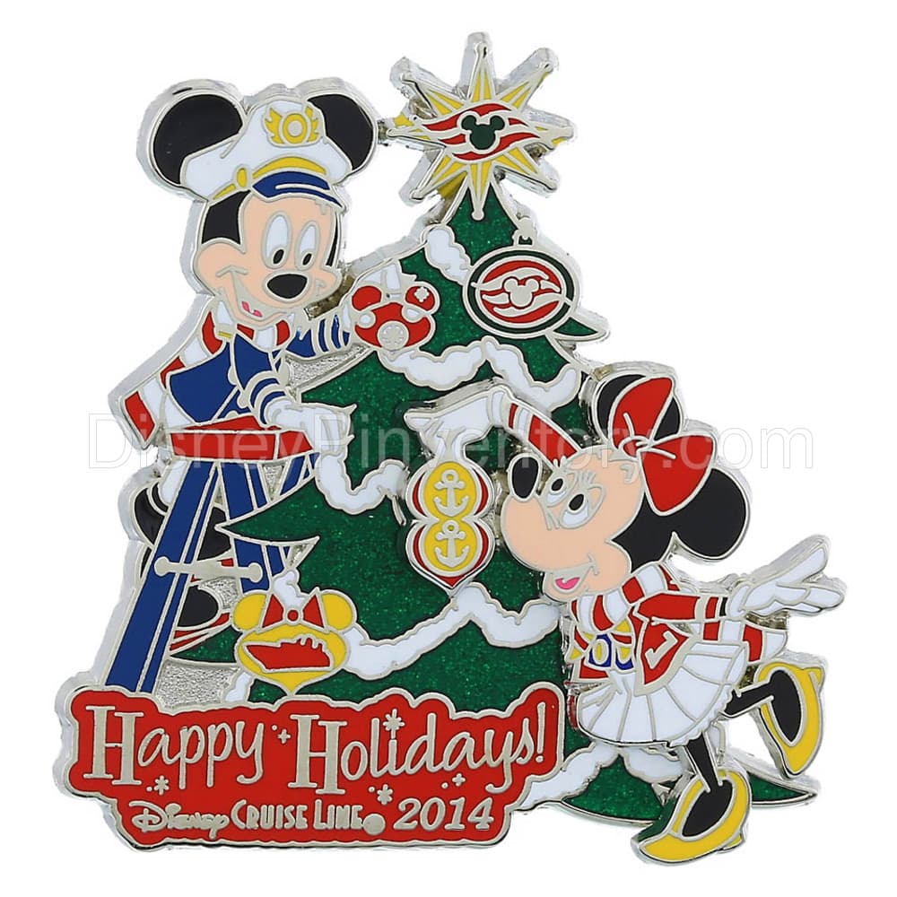Disney Cruise Line Happy Holidays 2014 - Captain Mickey & Cruise Director Minnie - Pin 41894
