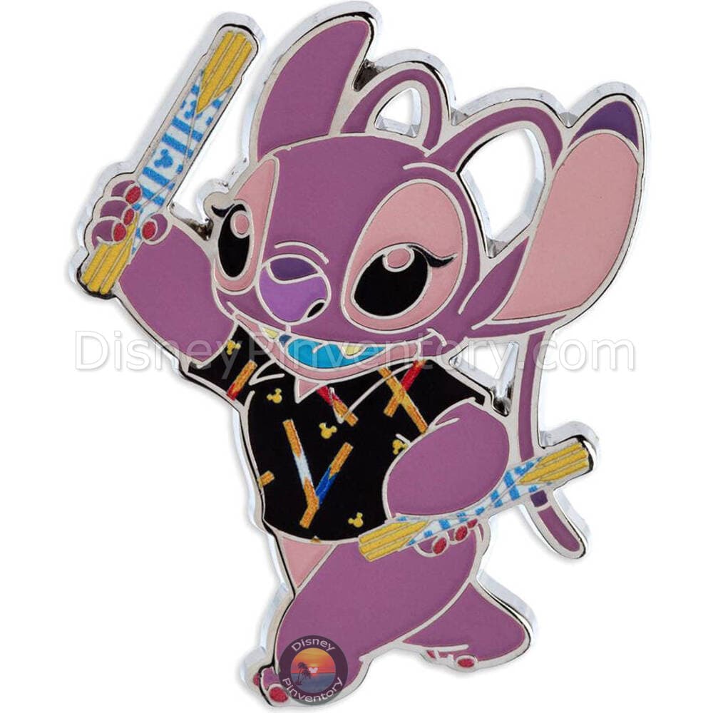 Stitch Attacks Snacks Mystery Pin Pouch Set - Angel with Churros - Pin 41971