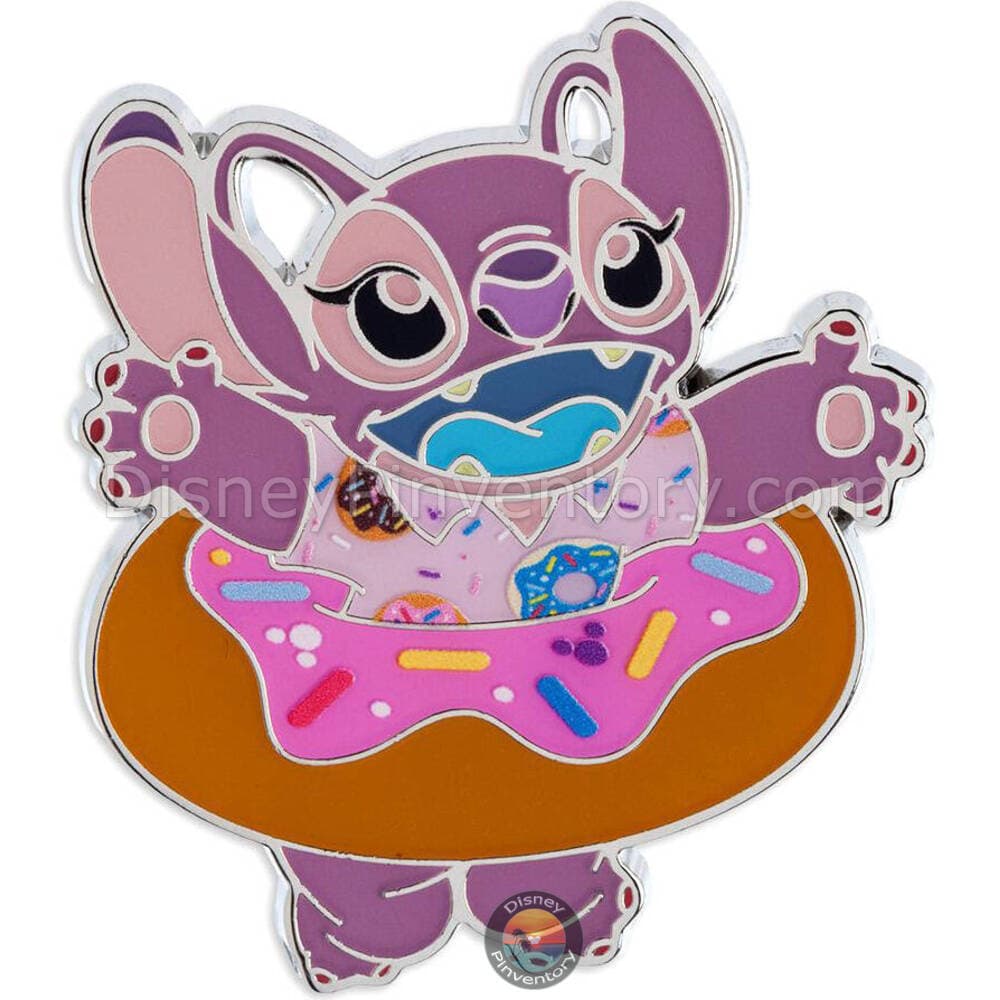 Stitch Attacks Snacks Mystery Pin Pouch Set - Angel with Donut - Pin 41973