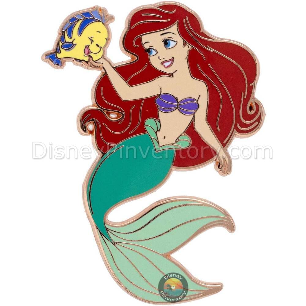 Disney Princess and Sidekicks Series Ariel and Flounder Pin - PALM Exclusive - Pin 42028