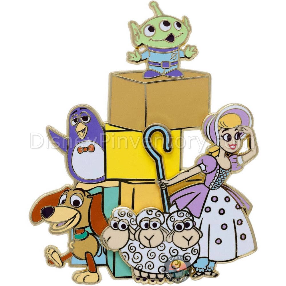 Disney Pixar Toy Story Cluster Bo Peep, Slinky, Little Green Man Pin - PALM Exclusive - Pin 42184