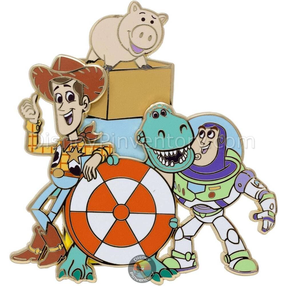 Disney Pixar Toy Story Cluster Woody, Buzz Lightyear, Rex, and Hamm Pin - PALM Exclusive - Pin 42185