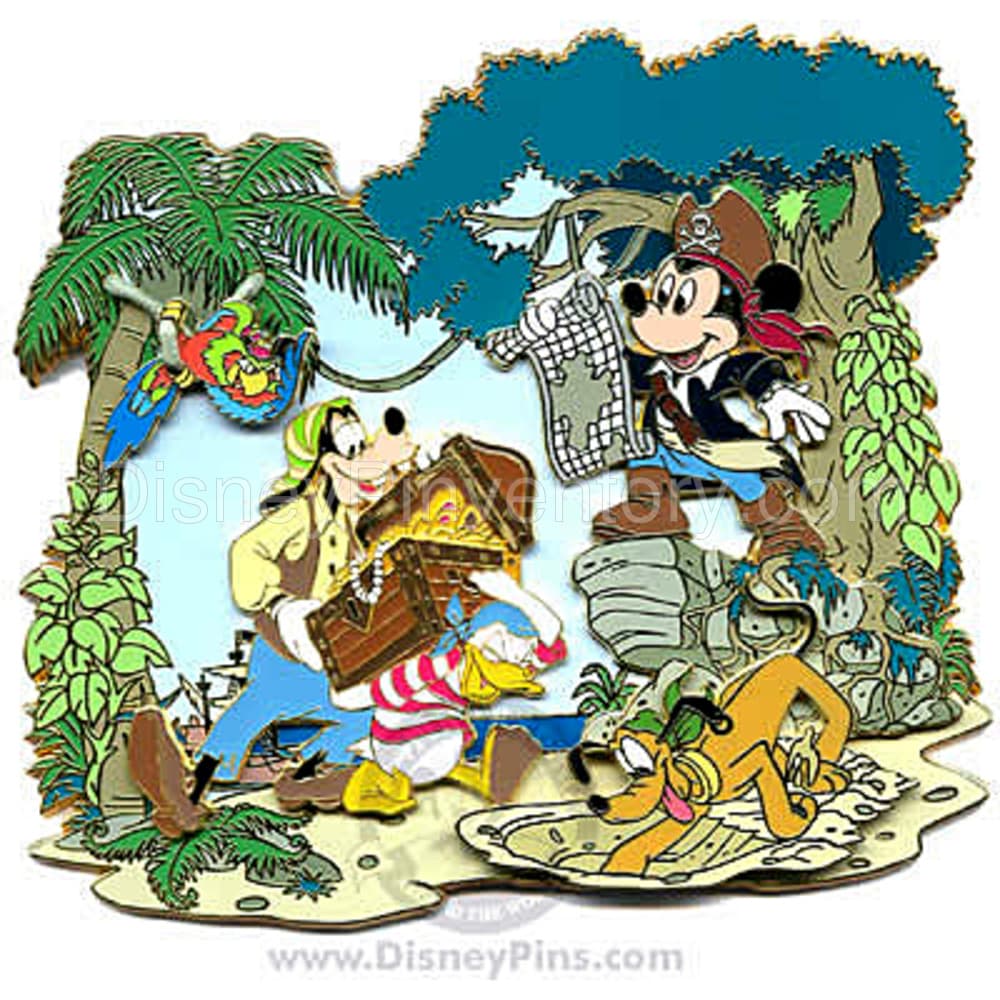 Pirates of the Caribbean "Legend of the Golden Pins" - Super Jumbo Pin - Mickey and Friends - Pin 4225