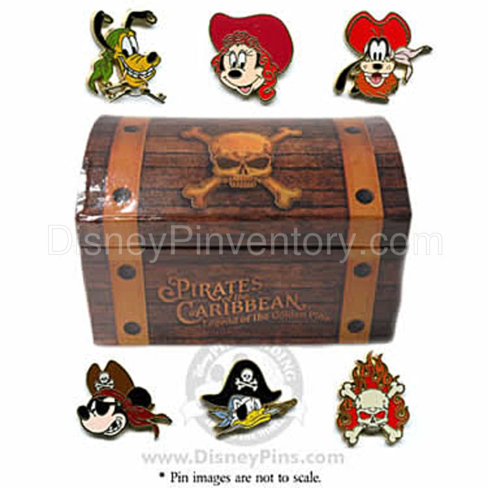 Pirates of the Caribbean "Legend of the Golden Pins" - Mini Character Pin Box Set - Pin 4232