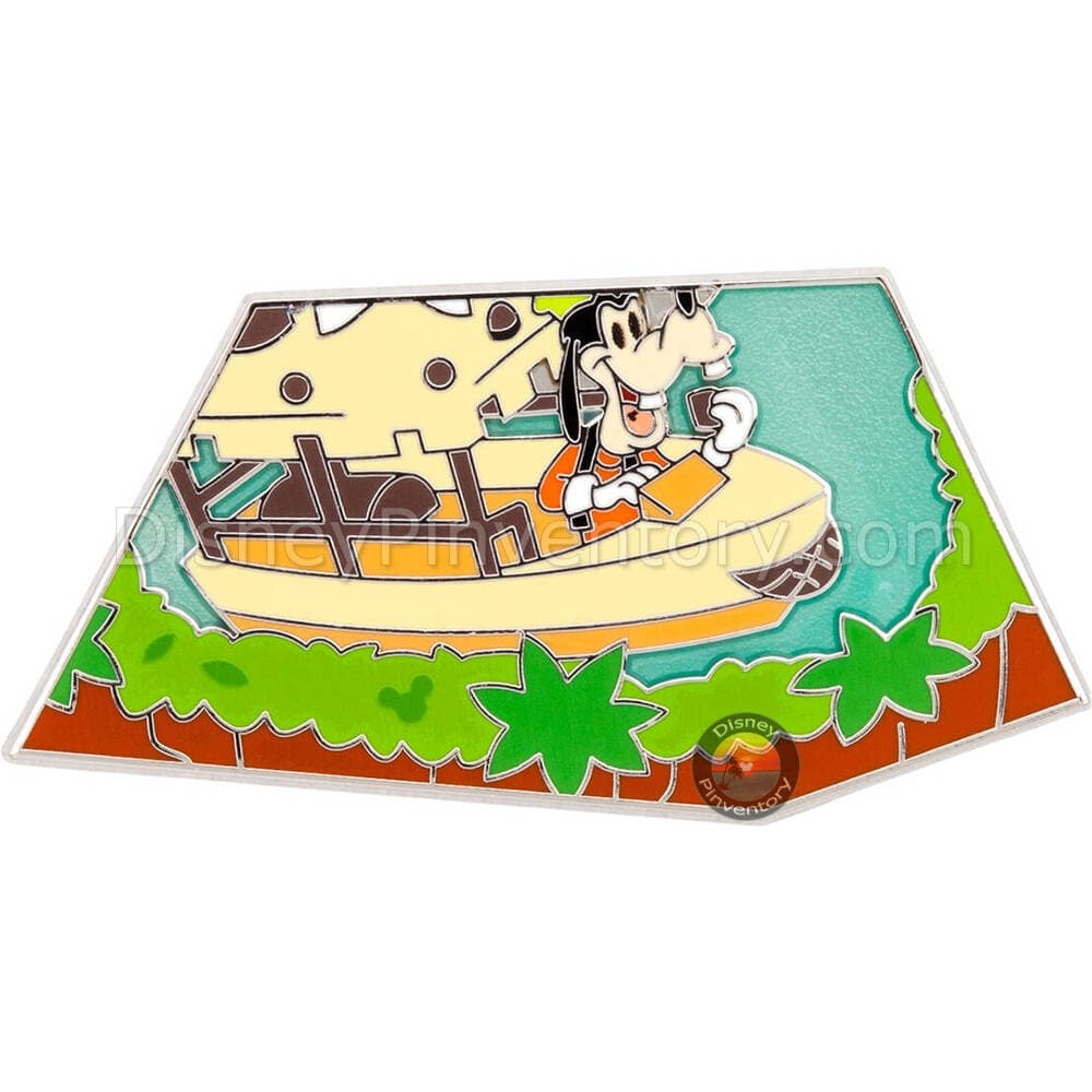 Disneyland Jungle Cruise Mystery Pin Set - Goofy Skipper Pin - Disney Attraction Map Puzzles Series - Pin 42360