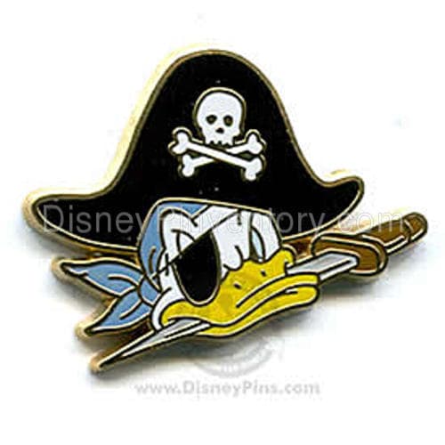Pirates of the Caribbean "Legend of the golden Pins" - Mini Character Pin Box Set - Pirate Donald Duck Pin - Pin 4237
