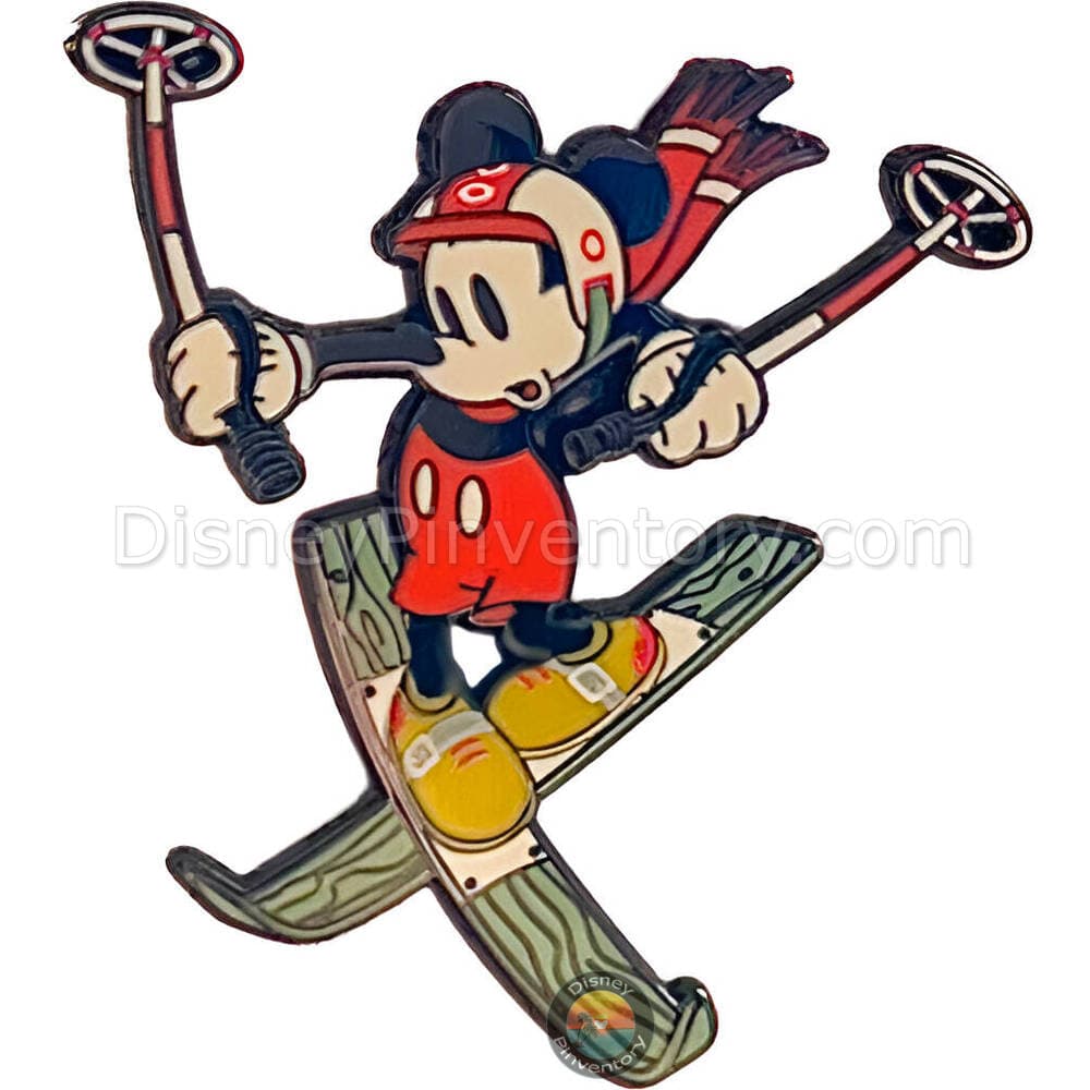 Disneyland Paris Mickey Mouse Ski Pin - Pin 42427
