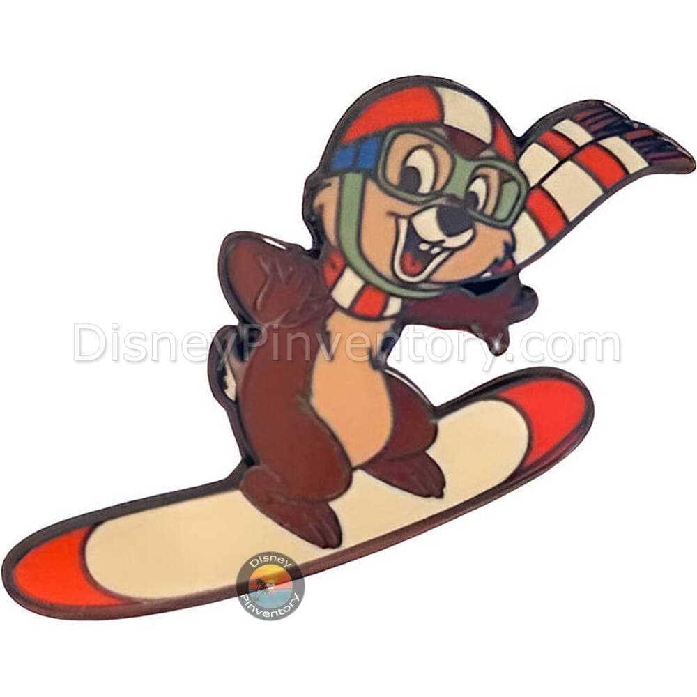 Disneyland Paris Chip & Dale Ski Pin Set - Chip Snowboarding Pin Only - Pin 42434