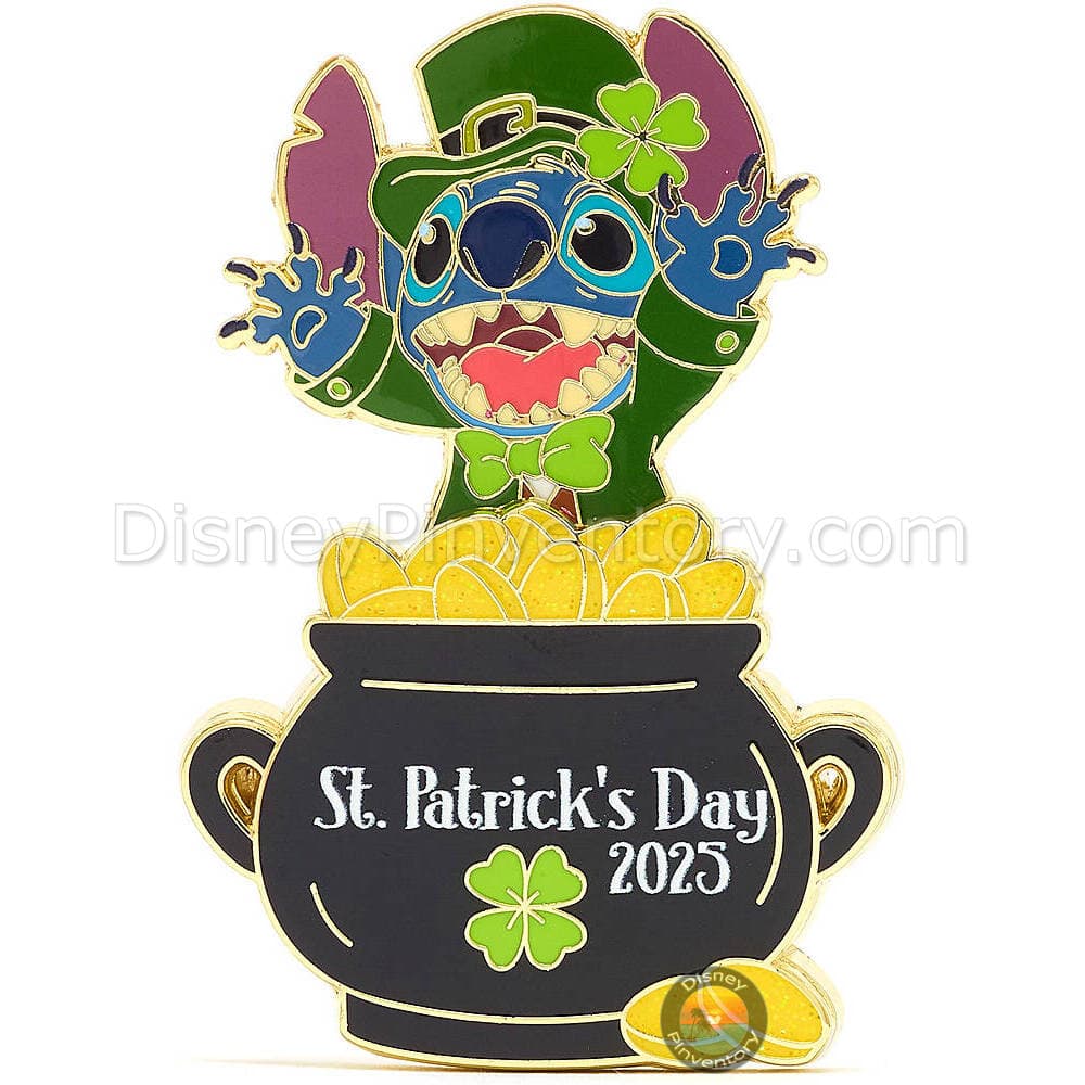 Stitch St. Patrick's Day 2025 Slider Pin - Pin 42461