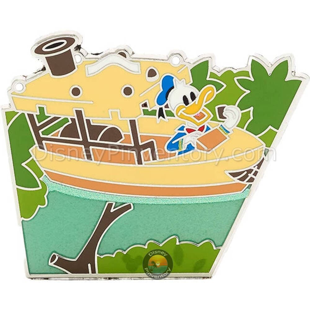 Walt Disney World Jungle Cruise Mystery Pin Set - Donald Skipper Pin - Disney Attraction Map Puzzle Series - Pin 42469