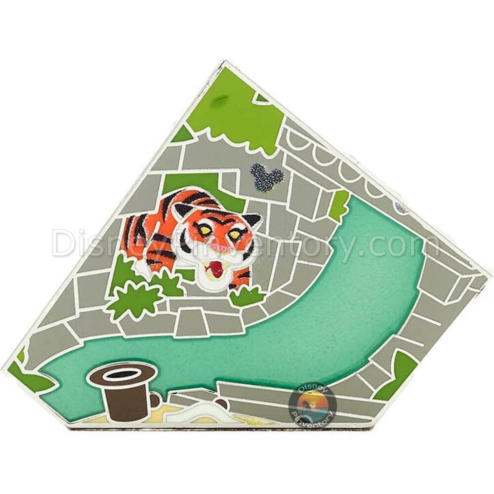 Walt Disney World Jungle Cruise Mystery Pin Set - Tiger Pin - Disney Attraction Map Puzzle Series - Pin 42474