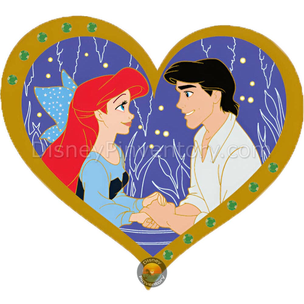 Valentine's Gem Hearts: Ariel & Eric Pin - Walt Disney Imagineering - Pin 42566