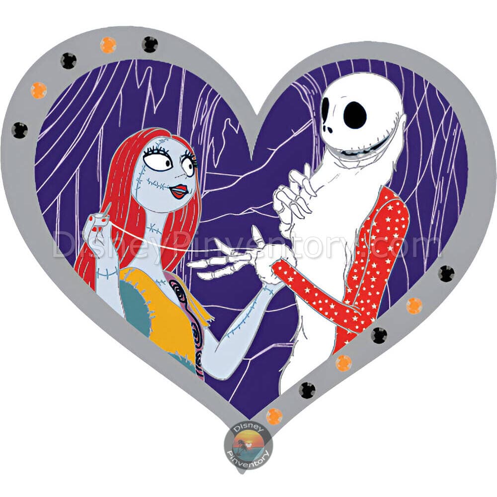 Valentine's Gem Hearts: Sally & Jack Pin - Walt Disney Imagineering - Pin 42569