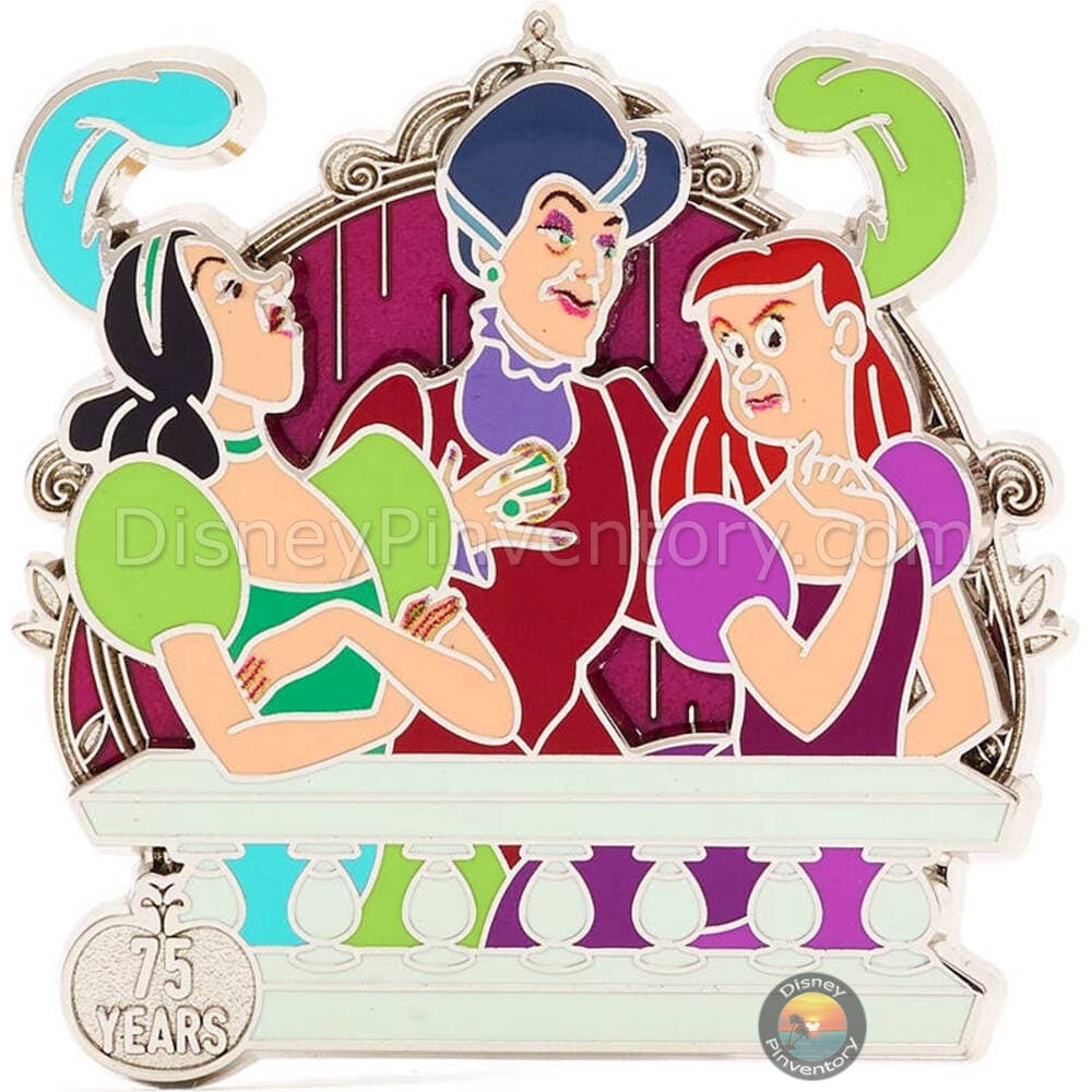 Cinderella 75th Anniversary Pin Set - Lady Tremaine with Anastasia & Drizella Pin - Pin 42609