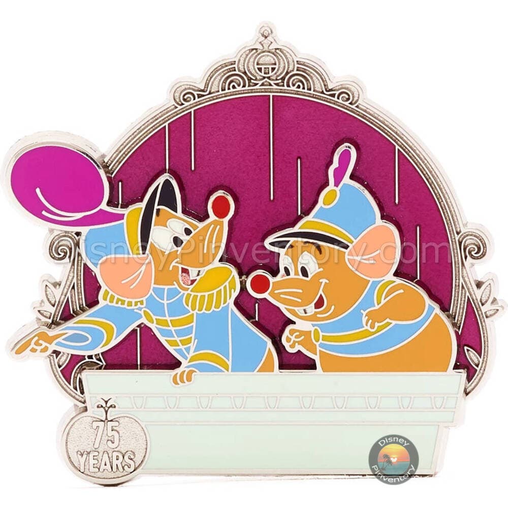 Cinderella 75th Anniversary Pin Set - Jaq with Gus-Gus Pin - Pin 42610