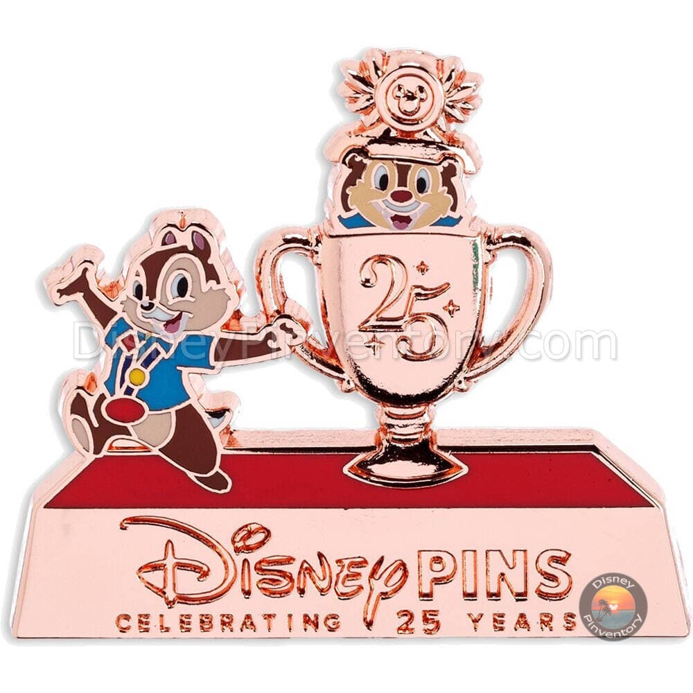 Celebrating Disney Pins 25th Anniversary Pin Set Series, 1 of 4 - Chip 'n Dale Pin - Pin 42659