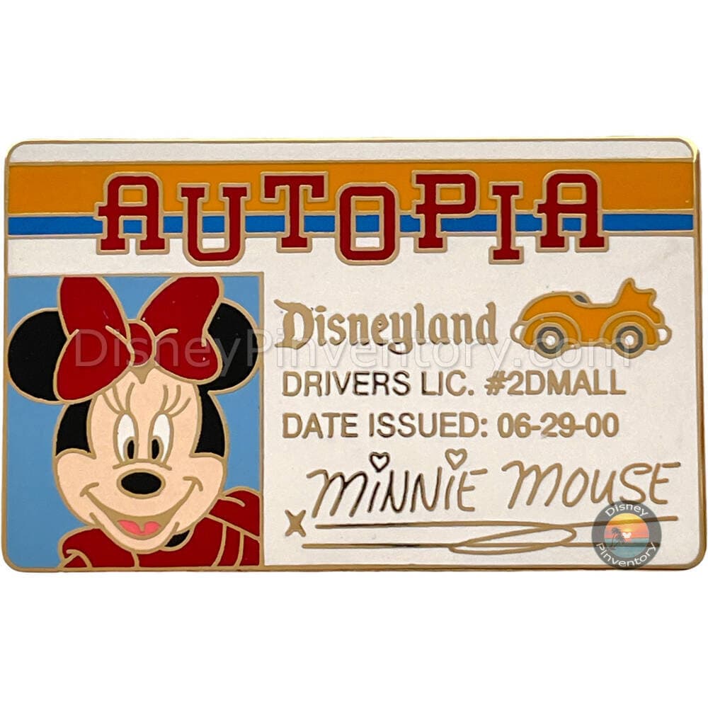 Disneyland Resort Autopia Driver's License Series - Minnie Mouse - Pin 42904
