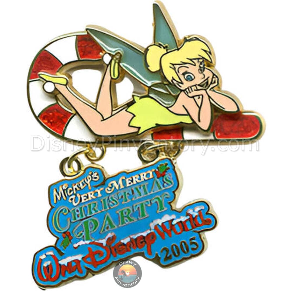 Mickey's Very Merry Christmas Party 2005 - Tinker Bell on Candy Cane - Pin 42938