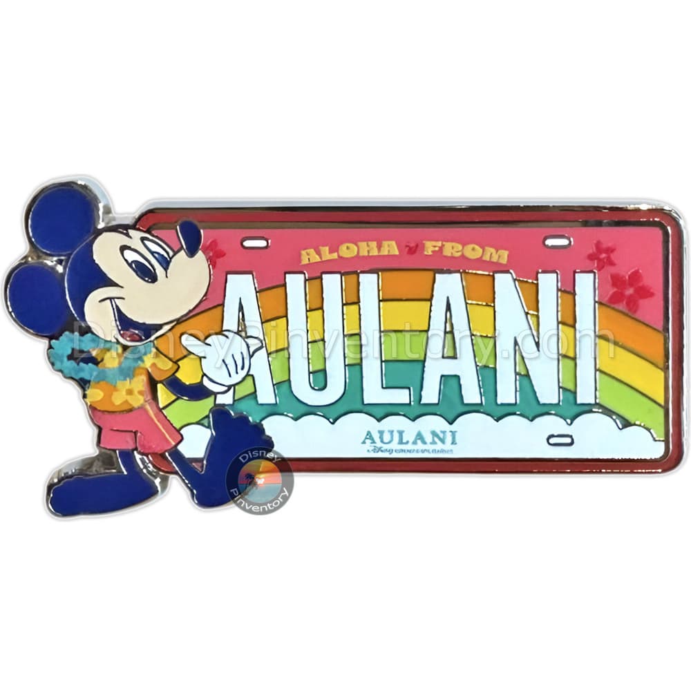 Mickey Mouse License Plate Aulani Pin - Pin 43050