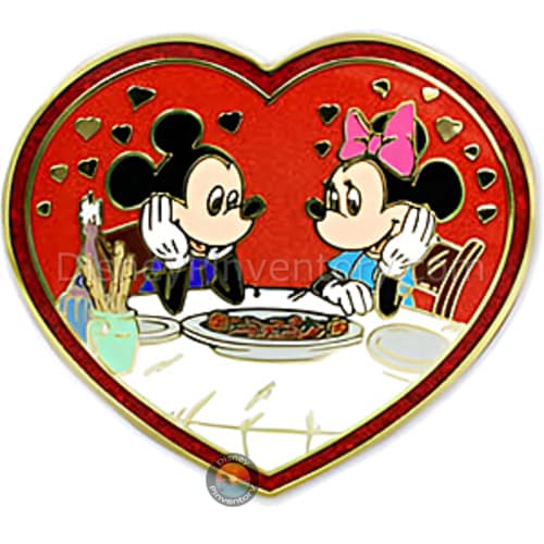 Disney Mall Limited - Mickey and Minnie Mouse Heart Pin - Pin 43418