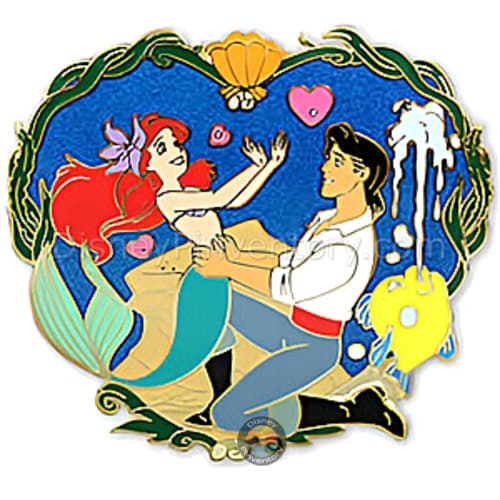 Disney Mall Limited - Ariel & Eric Heart Pin - Pin 43419