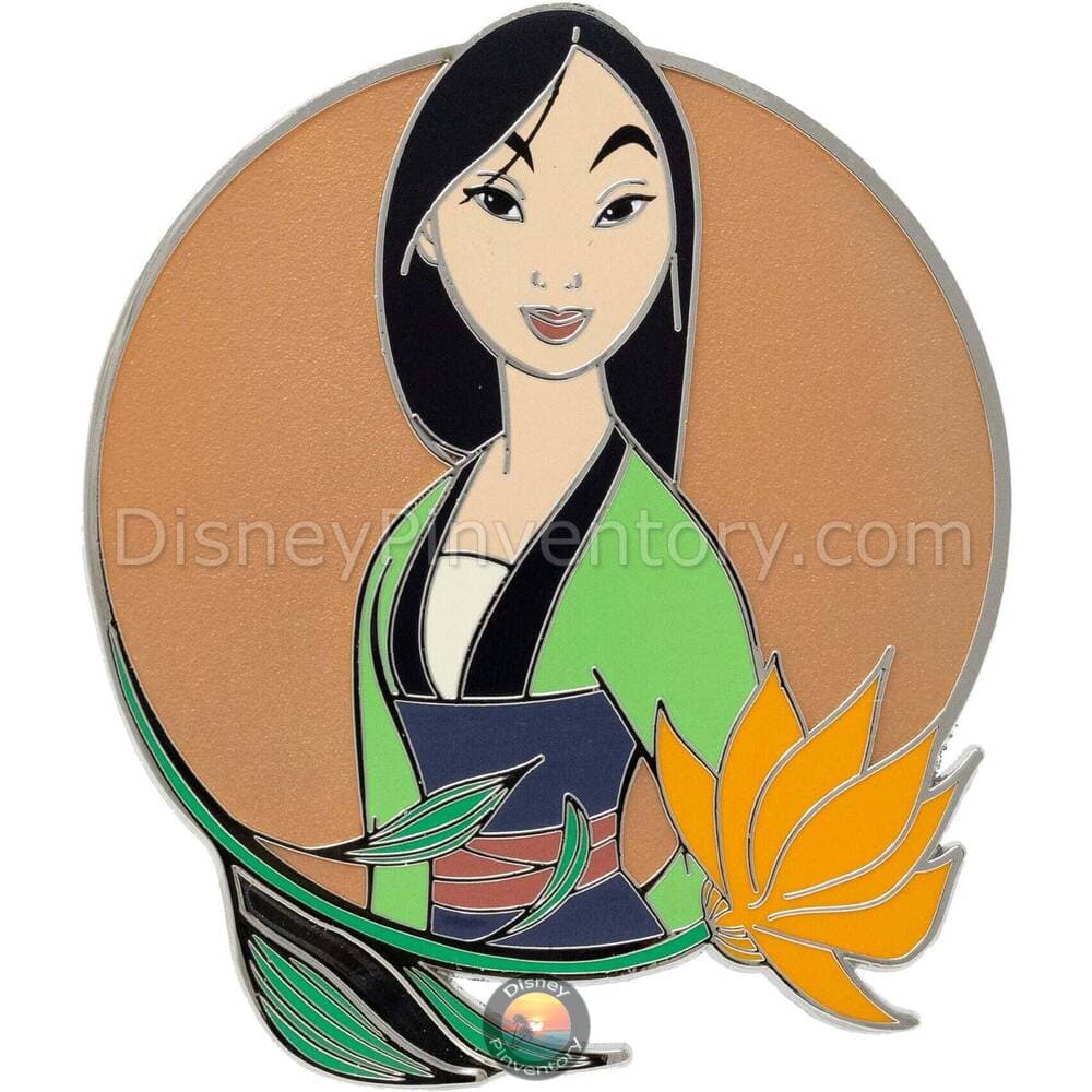 Disney Princess Floral Series Mulan Jumbo Pin - PALM Exclusive - Pin 43456