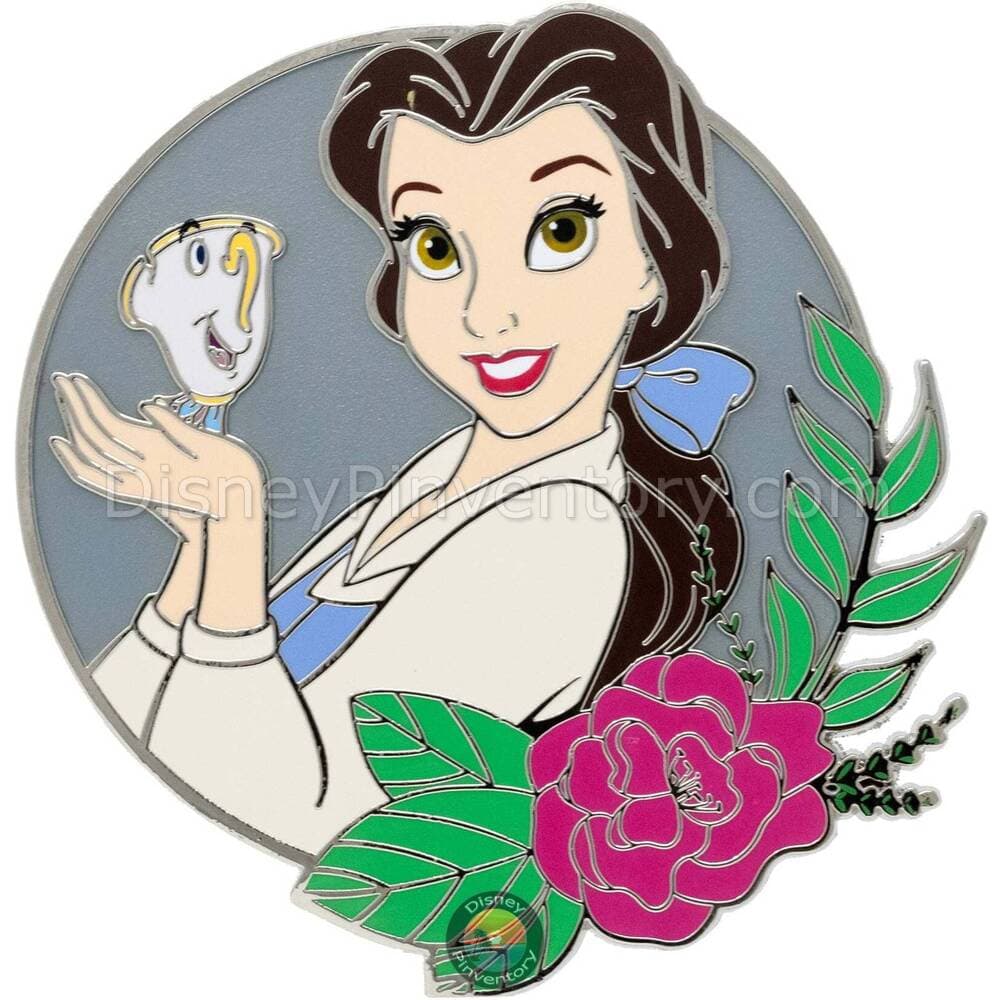 Disney Princess Floral Series Belle Jumbo Pin - PALM Exclusive - Pin 43461
