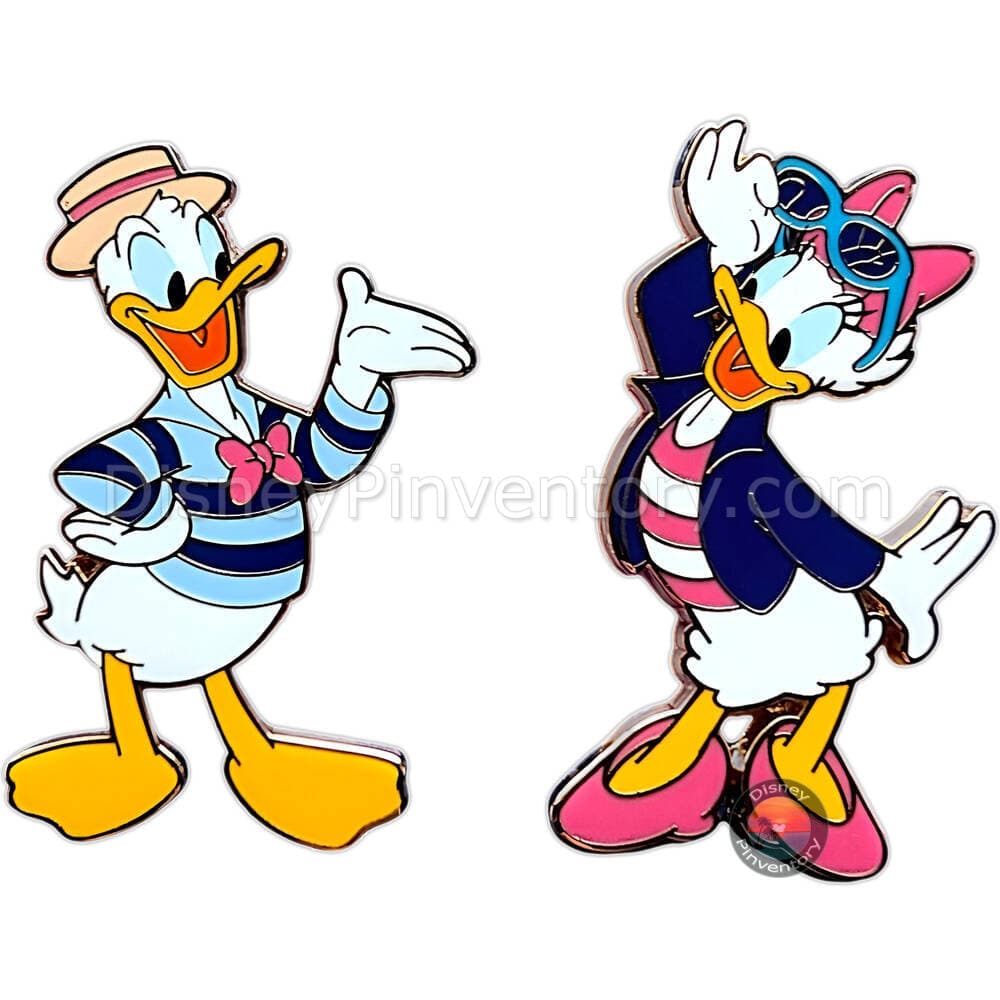 Disneyland Paris - Donald & Daisy Duck Paris Pin Set - Pin 43625