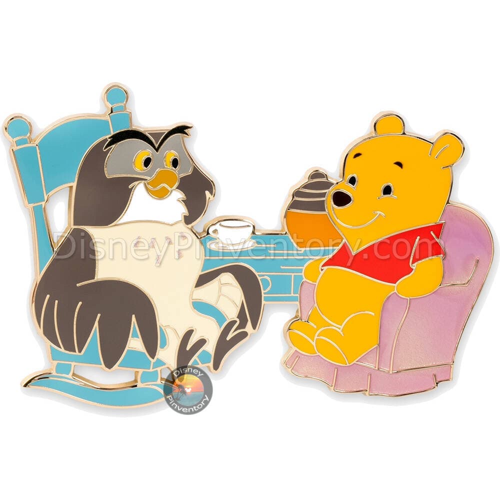 Winnie the Pooh and Owl Pin Set - Hundred Acre Wood Series - April - Pooh & Owl Pin Only - Pin 43686