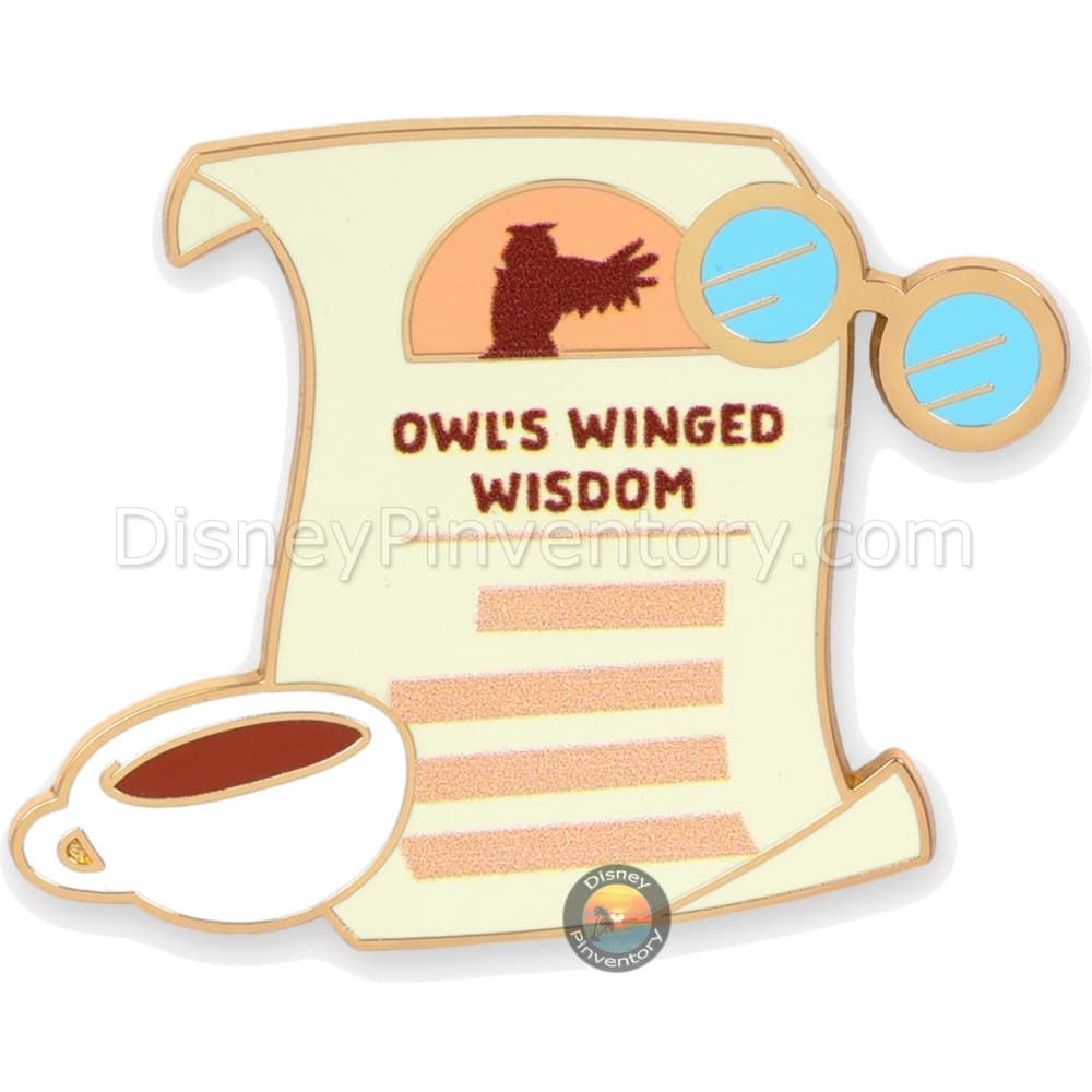 Winnie the Pooh and Owl Pin Set - Hundred Acre Wood Series - April - Owl's Winged Wisdom Pin Only - Pin 43687