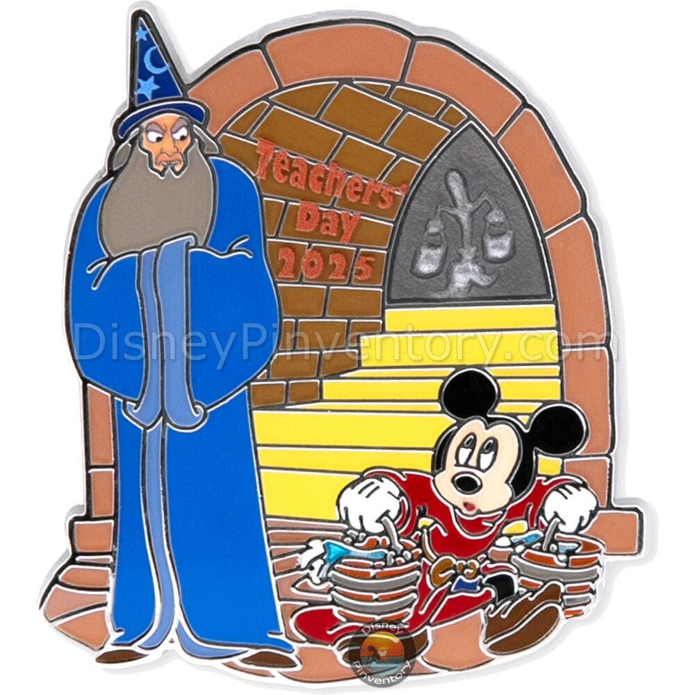 Sorcerer Mickey Mouse and Yensid Teacher's Day 2025 Pin - Fantasia - Pin 43688