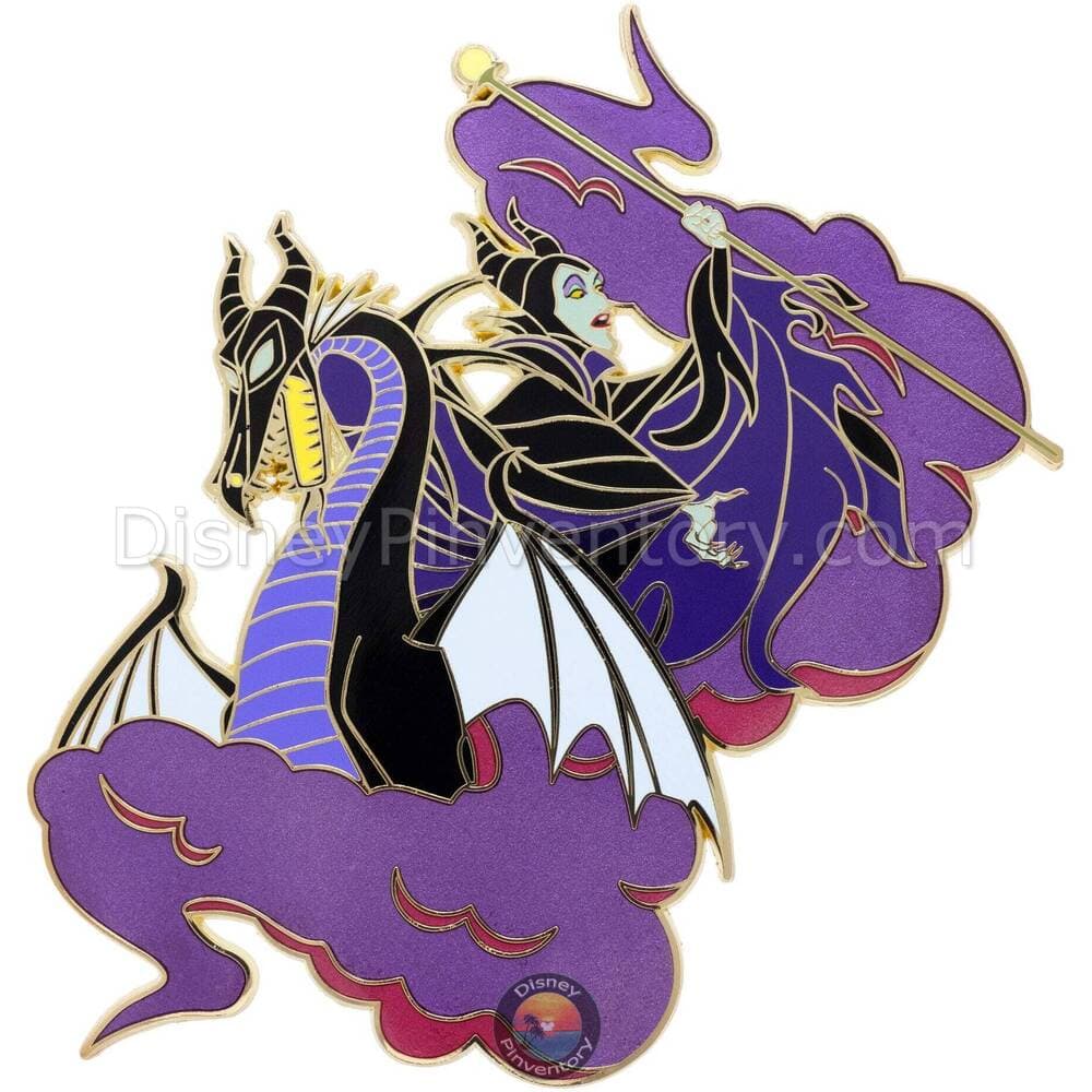 Disney Transformations Sleeping Beauty Maleficent Dragon 5" Jumbo Pin - PALM Exclusive - Pin 43864