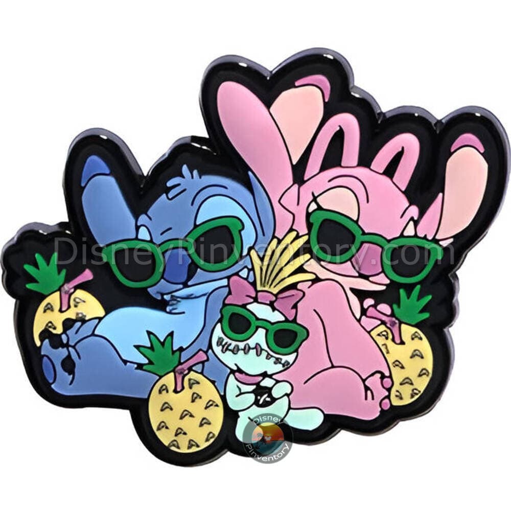 Disney Stitch & Angel Vacation Blind Box Scented Pin Set - Stitch & Angel Posing - Pin 43915