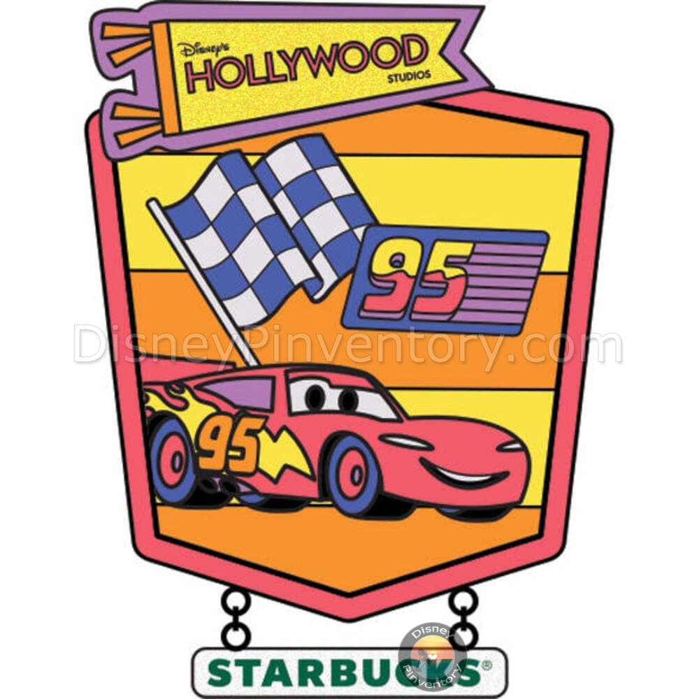 Disney's Hollywood Studios Starbucks Mystery Pin Set - Lightning McQueen's Racing Academy - Pin 44005