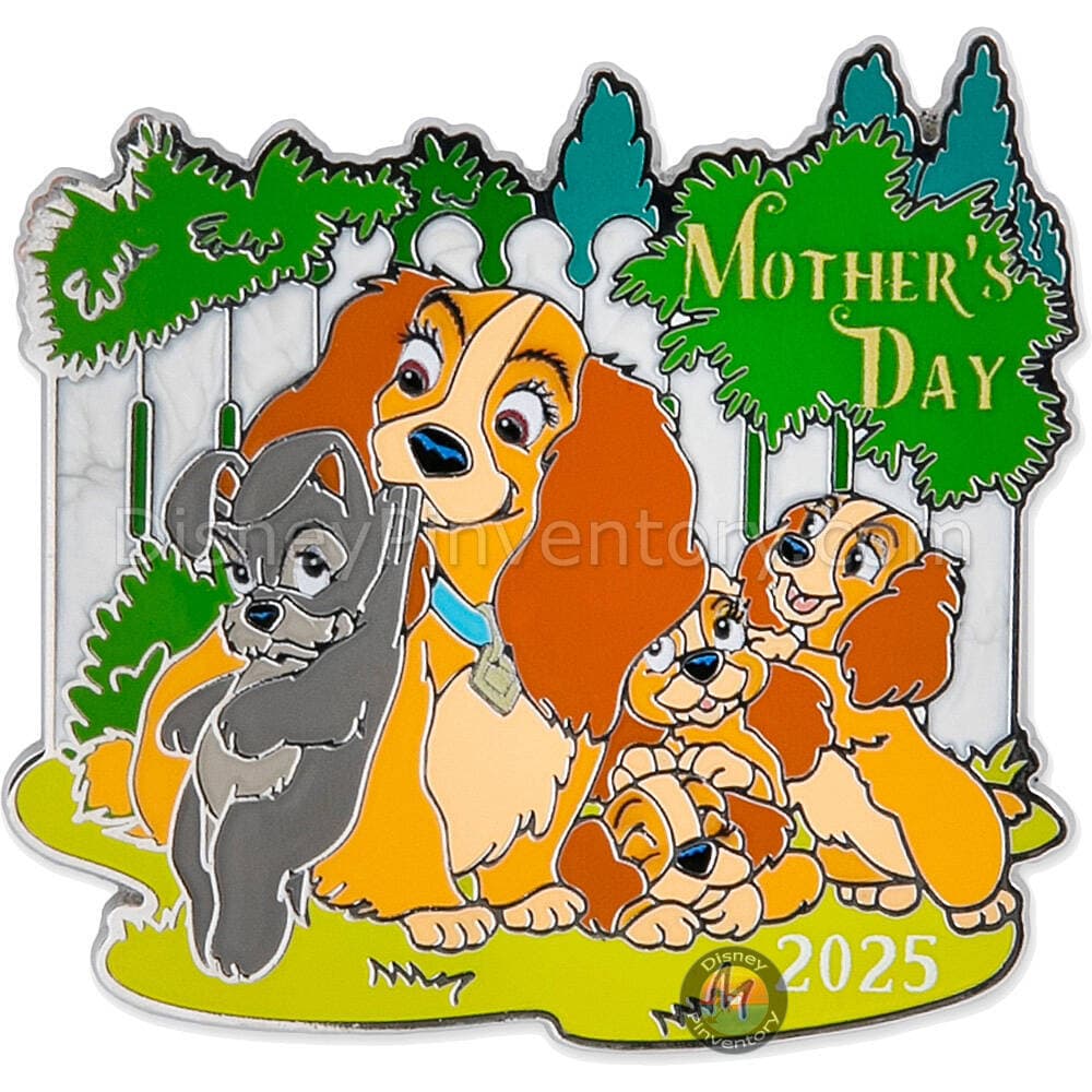 Lady and Puppies Mother's Day 2025 Pin - Lady and the Tramp - Pin 44024