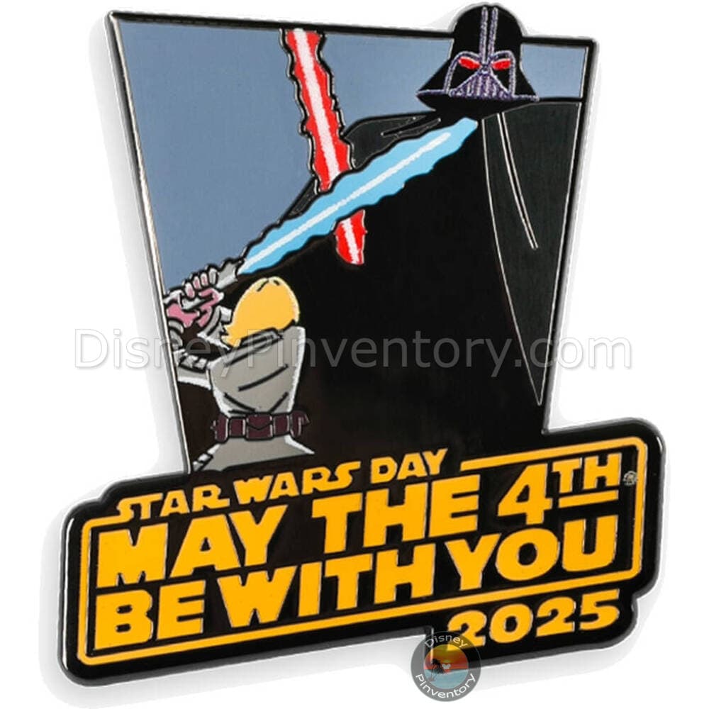Star Wars Day ''May the 4th Be With You'' 2025 Mystery Pin Set - Luke and Darth Lightsaber Battle - Pin 44201