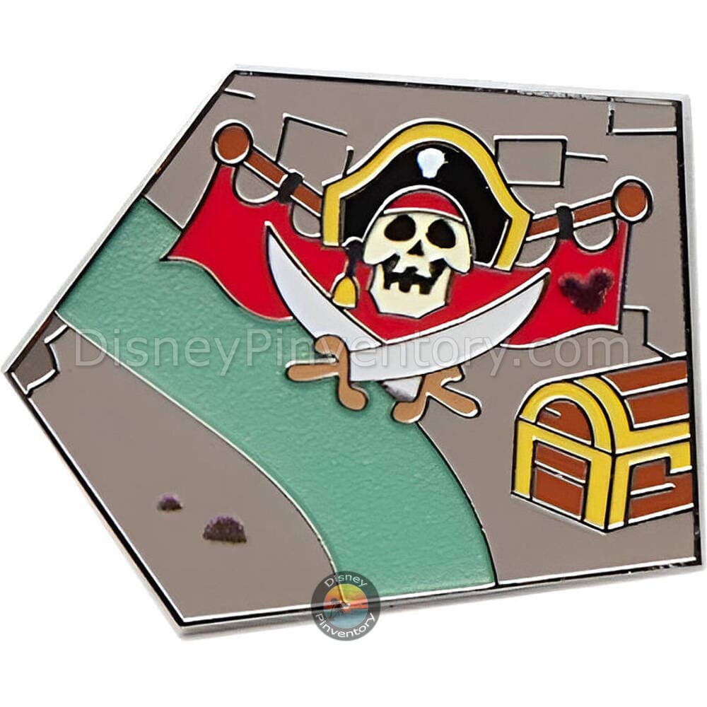 Walt Disney World Pirates of the Caribbean Mystery Pin Set - Skull and Crossed Swords - Pin 44228