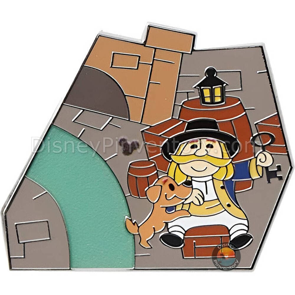 Walt Disney World Pirates of the Caribbean Mystery Pin Set - Jailer & Dog - Pin 44231