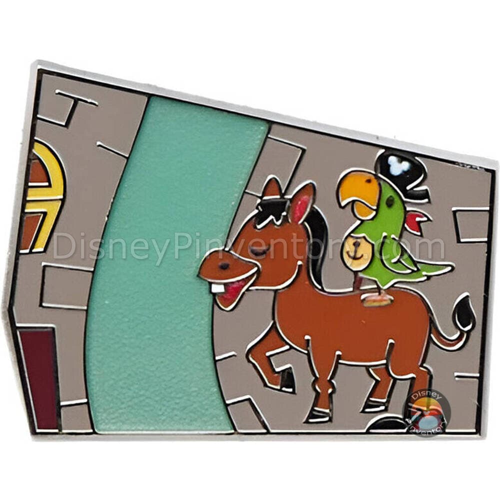 Walt Disney World Pirates of the Caribbean Mystery Pin Set - Pirate Parrot on Donkey - Pin 44232