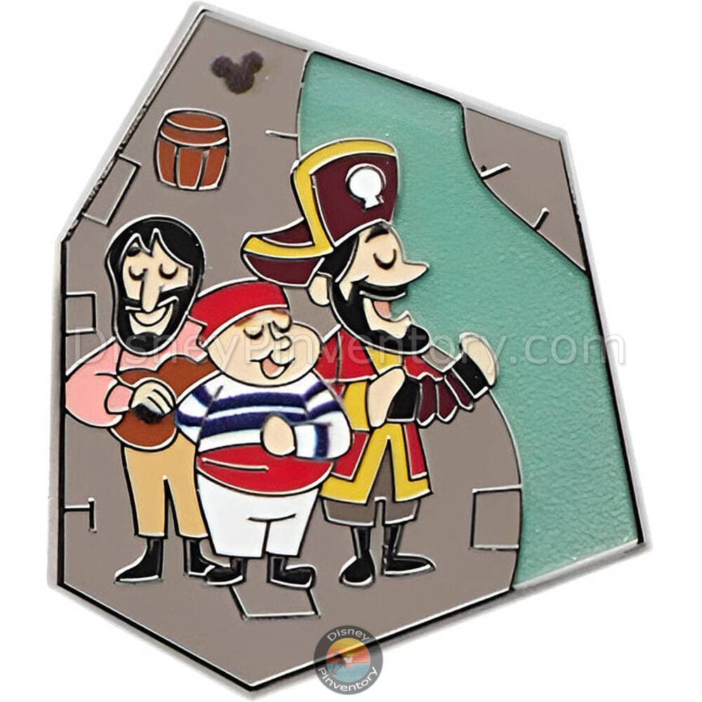 Walt Disney World Pirates of the Caribbean Mystery Pin Set - Singing Pirate Trio - Pin 44235