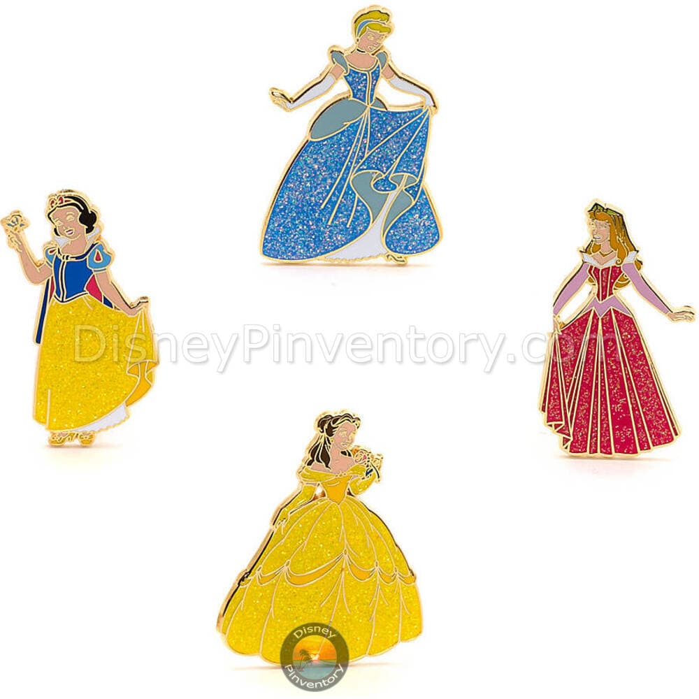 Disneyland Paris Princess Sparkle Dress Booster Pin Set - Pin 44510