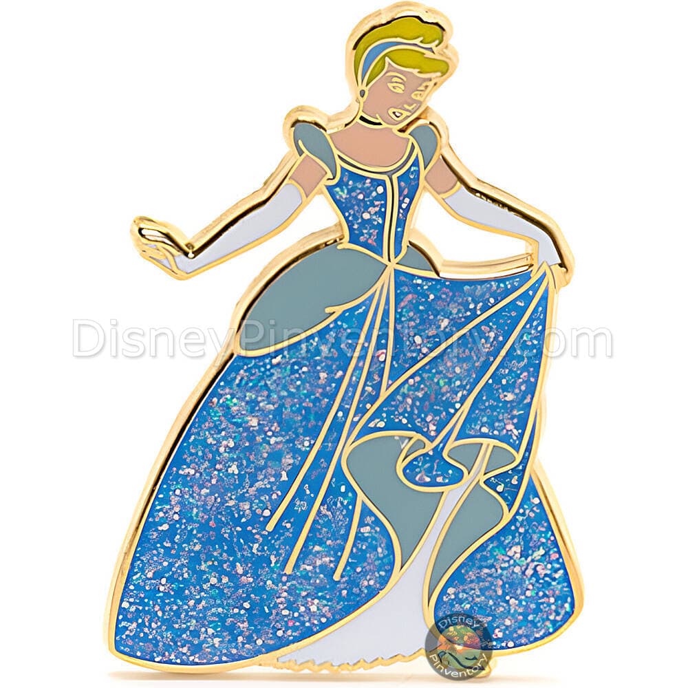 Disneyland Paris Princess Sparkle Dress Booster Pin Set - Cinderella - Pin 44512