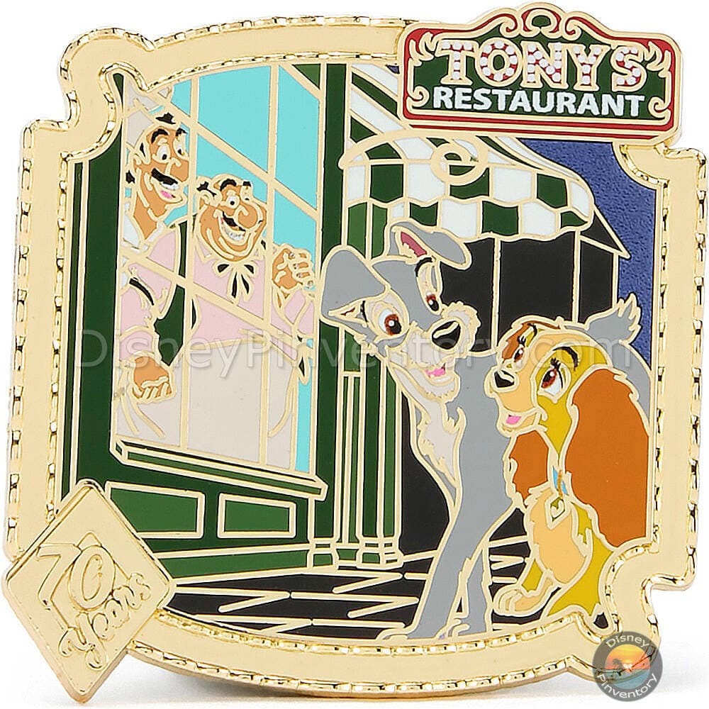 Tony's Restaurant Pin - Lady and the Tramp 70th Anniversary - Pin 44642