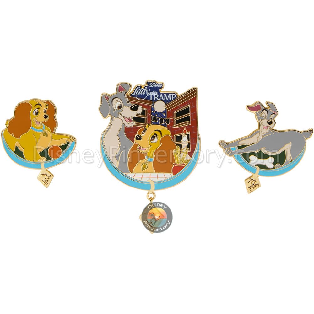 Lady and the Tramp 70th Anniversary Pin Set - Pin 44643